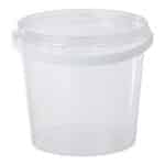 Popcorn en suikerspin emmer transparant met deksel 1 liter