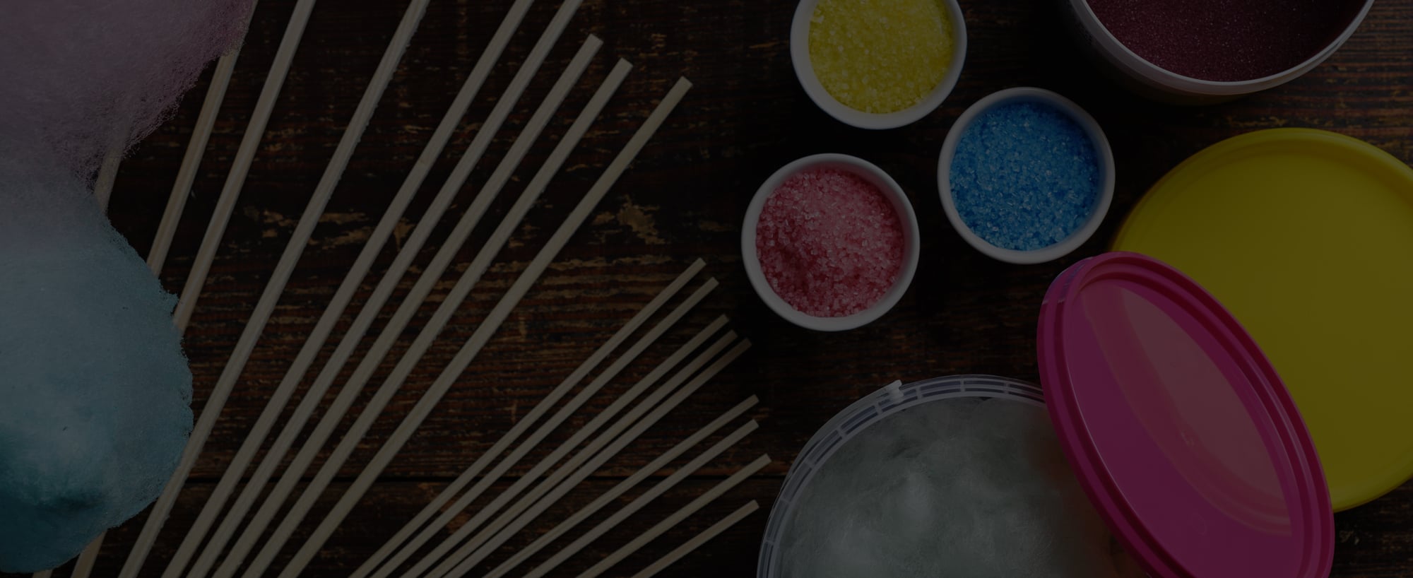 Suikerspin grondstoffen, ingrediënten en verpakkingen voor de laagste prijs en snelle levering.